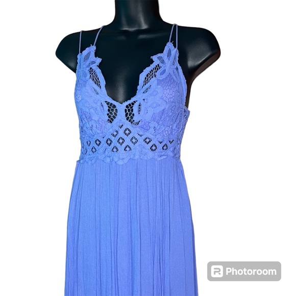Free People Adella Maxi Slip Sapphire Periwinkle Size Small - Picture 4 of 12